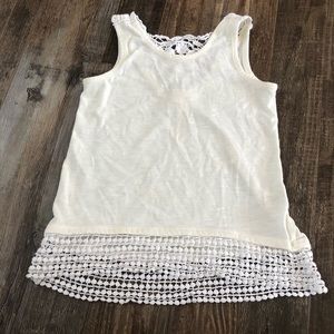 Off White embroidered tank - girls - small